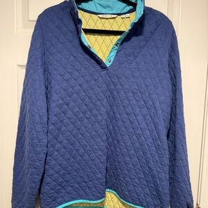 Orvis Turquoise and Yellow Quilted Jacket